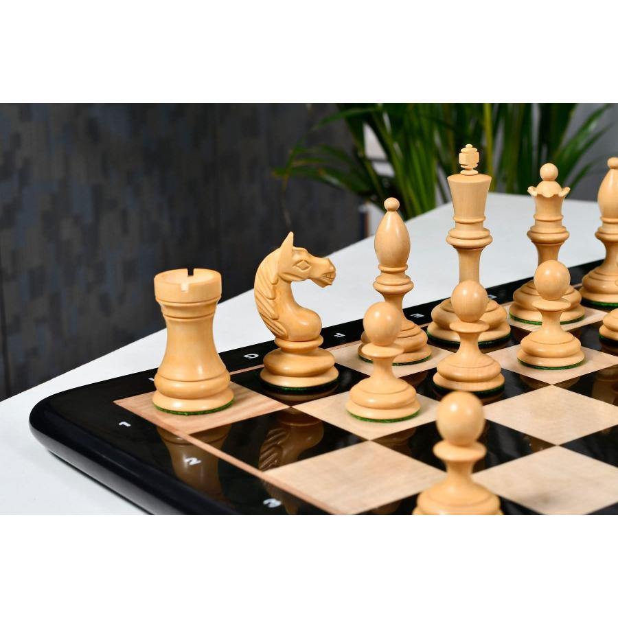 チェス駒 1935 ボトヴィニク 101mm 黒檀 インド直送 VJ059 : チェス