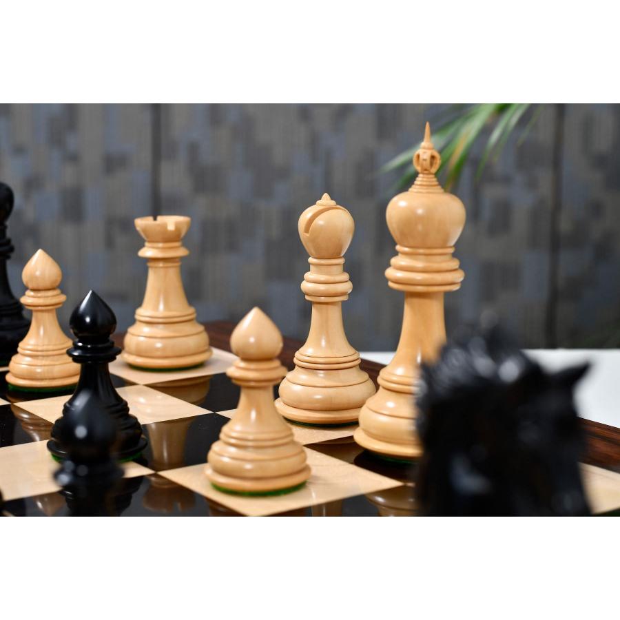 チェス駒 シャー 117mm 黒檀 インド直送 VJ072 : チェス専門店