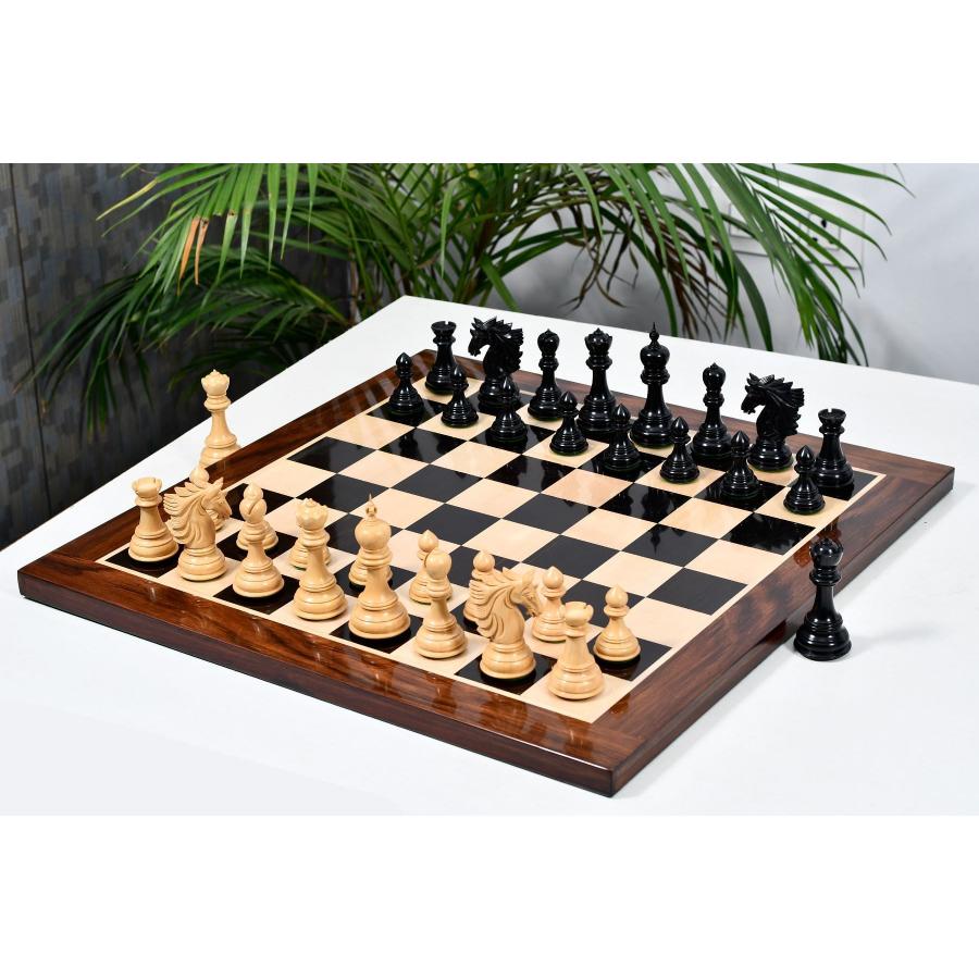 チェス駒 シャー 117mm 黒檀 インド直送 VJ072 : チェス専門店