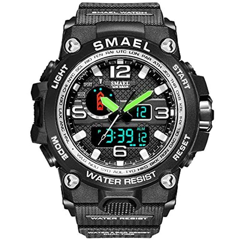 人気を誇る 腕時計 メンズ スポーツウォッチ キッズ デジタル腕時計 大文字盤 見やすい ギフトボックス付け 50m防水 夜間ledライト 12 24時 Materialworldblog Com