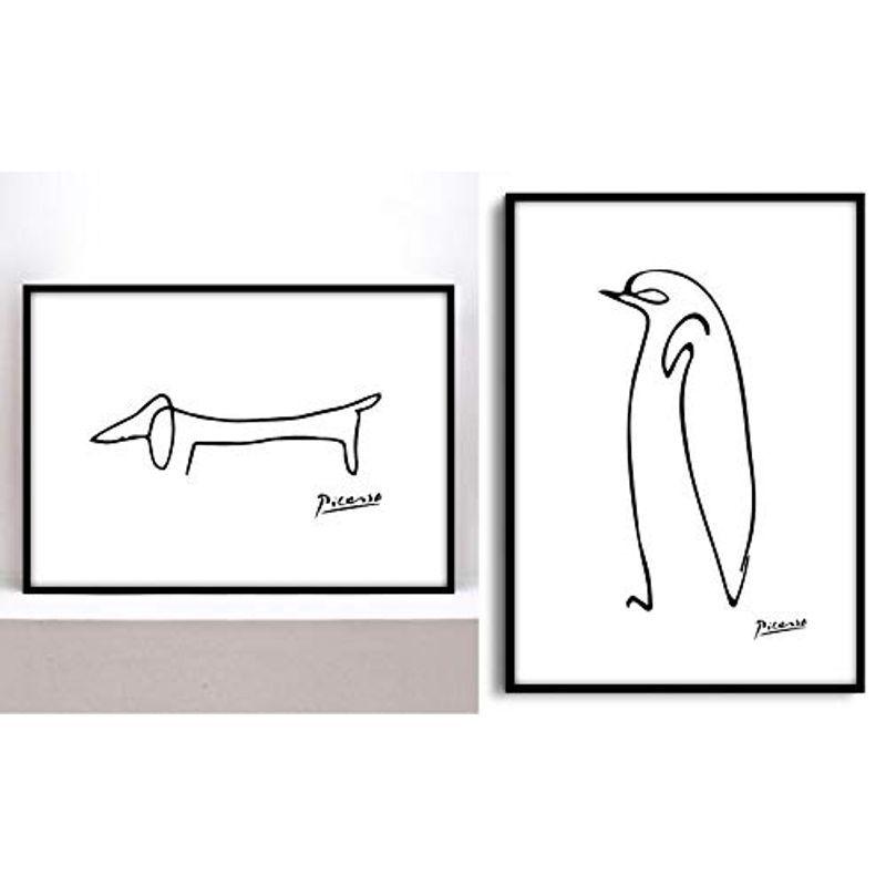 ピカソ 犬の絵 ペンギンの絵 ２枚セット A3サイズ フレーム無し Chez Moi 通販 Yahoo ショッピング