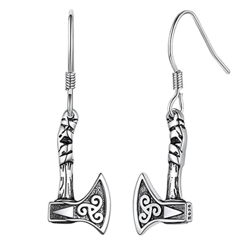 ラッピング不可 メンズアクセサリー Silvora シルバー925 ピアス メンズ 人気 ゆれる アックス 斧 かっこいい 燻し仕上げ レディース アクセサリー Www Threeriversofs Com