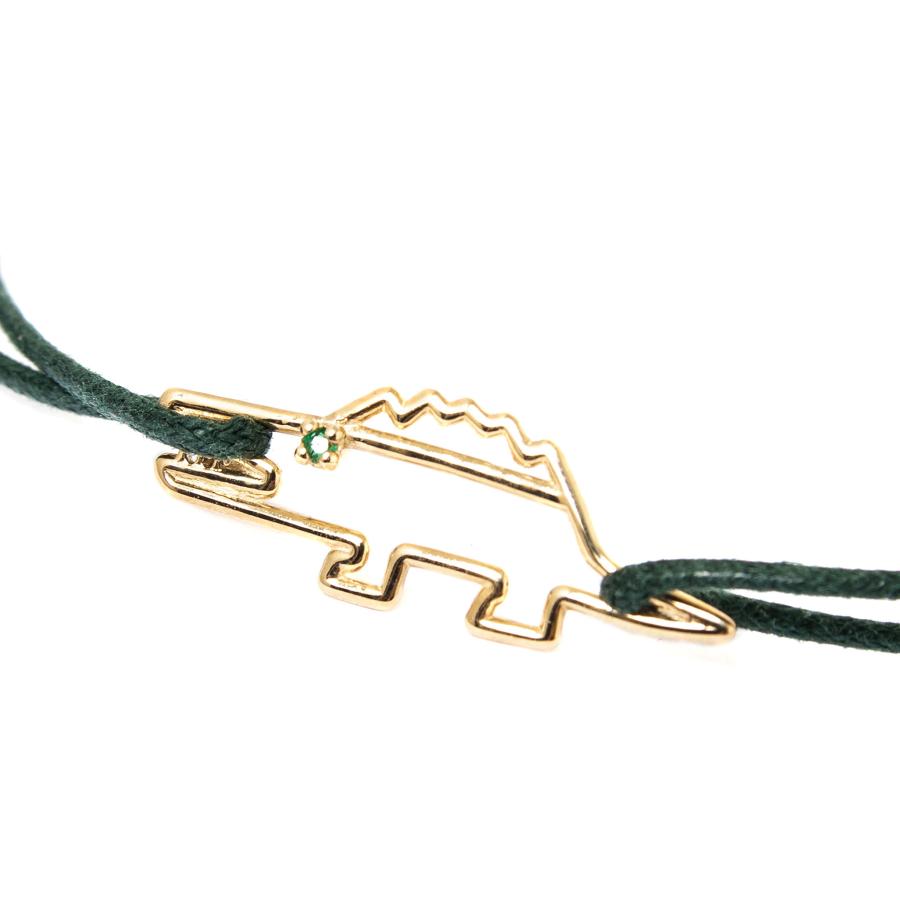 アリータ ALIITA ブレスレット ワニモチーフ COCODRILO ESMERALDA CORD 