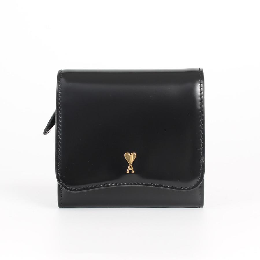 こ*ん様 AMI PARIS アミパリス 二つ折り財布 ウォレット ブラック AMI Alexandre Mattiussi アミパリス AMI PARIS 財布 二つ折り財布