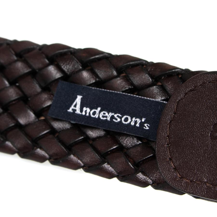アンダーソンズ ANDERSON'S メンズ メッシュベルト SUPER CLASSIC ANDERSON'S TUBULAR LEATHER WOVEN BELT A1097 PI29｜chgardens｜06