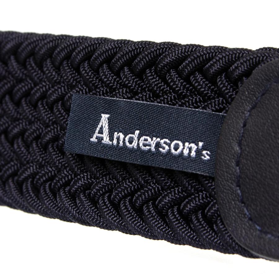 アンダーソンズ ANDERSON'S メンズ メッシュベルト CLASSIC ANDERSON'S PLAIN ELASTIC WOVEN BELT B0667 NE37/PL18｜chgardens｜08