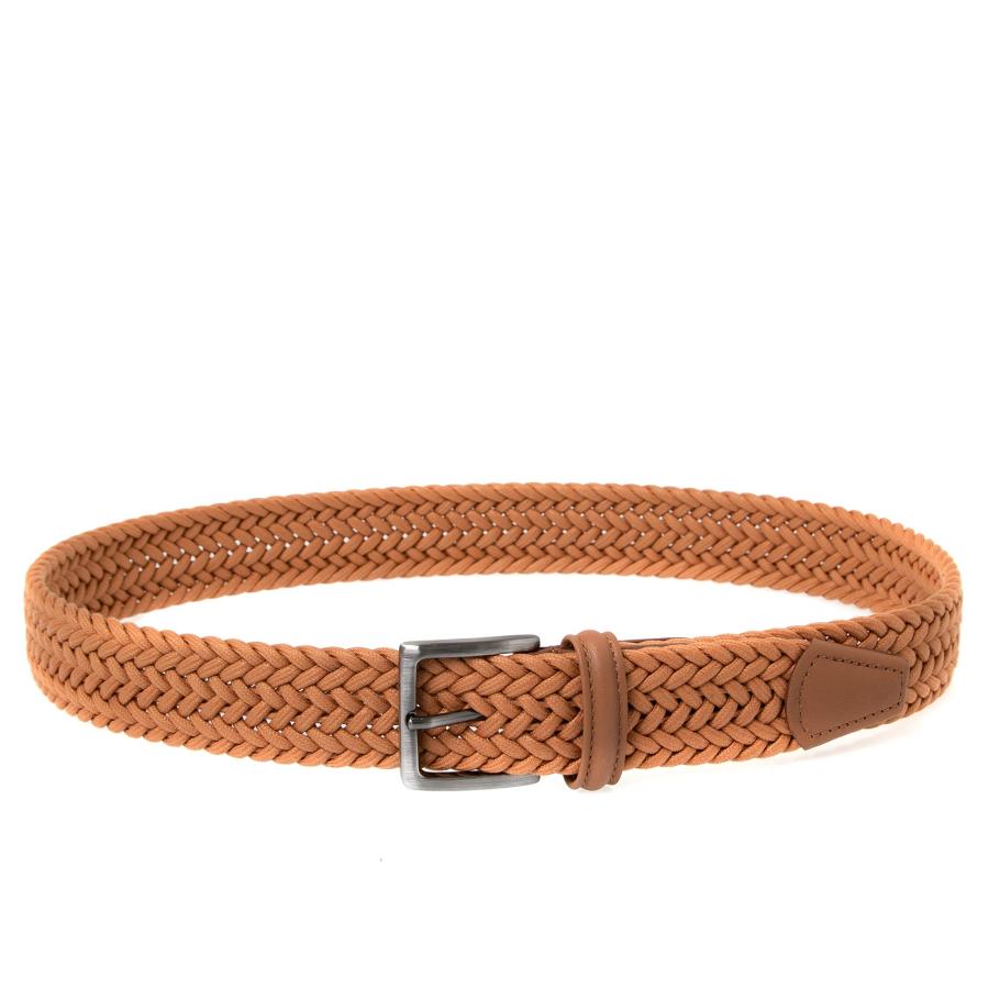 アンダーソンズ ANDERSON'S メンズ メッシュベルト CASUAL WOVEN WAXED COTTON BELT WITH NAPPA TRIMS B0667 NC206/PL18｜chgardens｜04