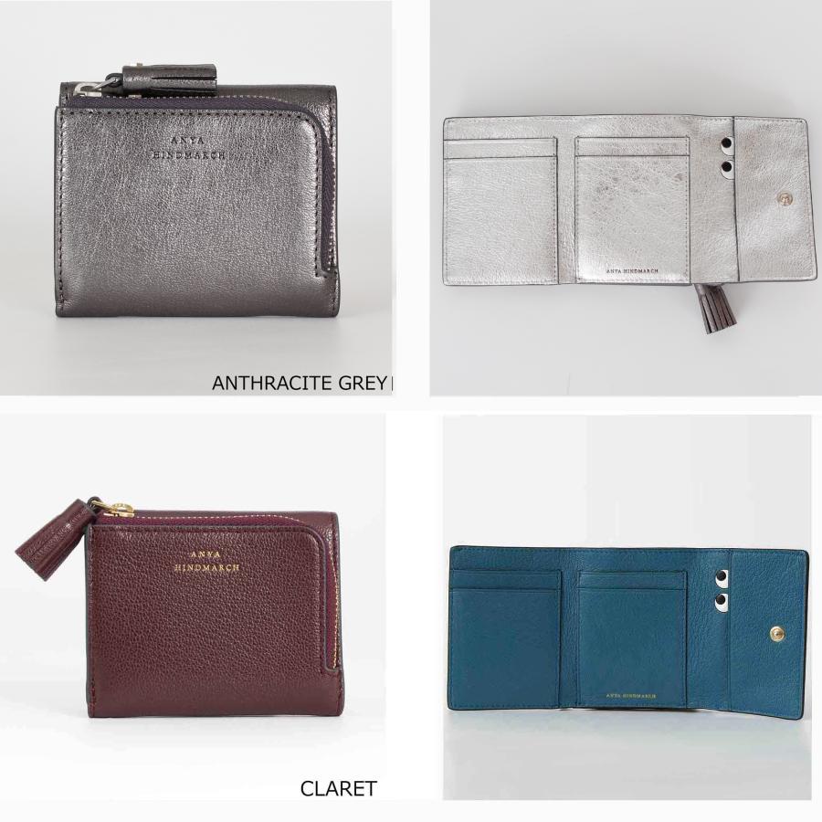 アニヤハインドマーチ　三つ折り財布　ピーピングアイ　黒 ANYA HINDMARCH（アニヤ・ハインドマーチ） 財布 三つ折り財布 PEEPING