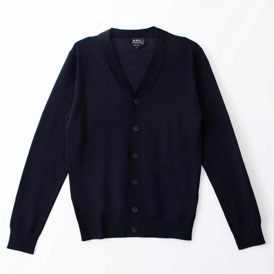 A.P.C. アーペーセー メンズ Vネック長袖カーディガン SAMUEL CARDIGAN 