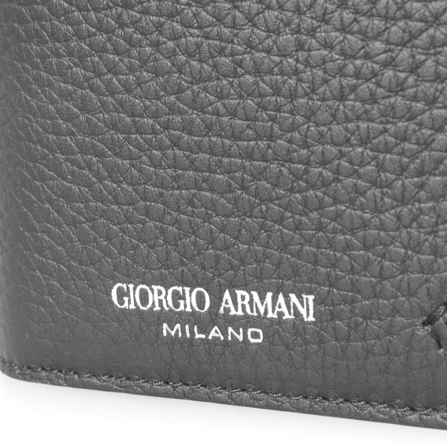 ジョルジオアルマーニ GIORGIO ARMANI 財布 メンズ 長財布（小銭入れ付き） ブラック YEN WALLET Y2R595 YQA9E 80001 BLACK｜chgardens｜06