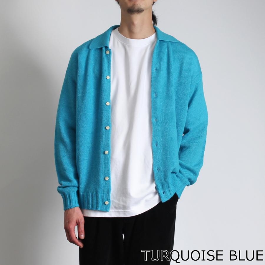 AURALEE オーラリー メンズ 長袖カーディガン SHETLAND WOOL CASHMERE 