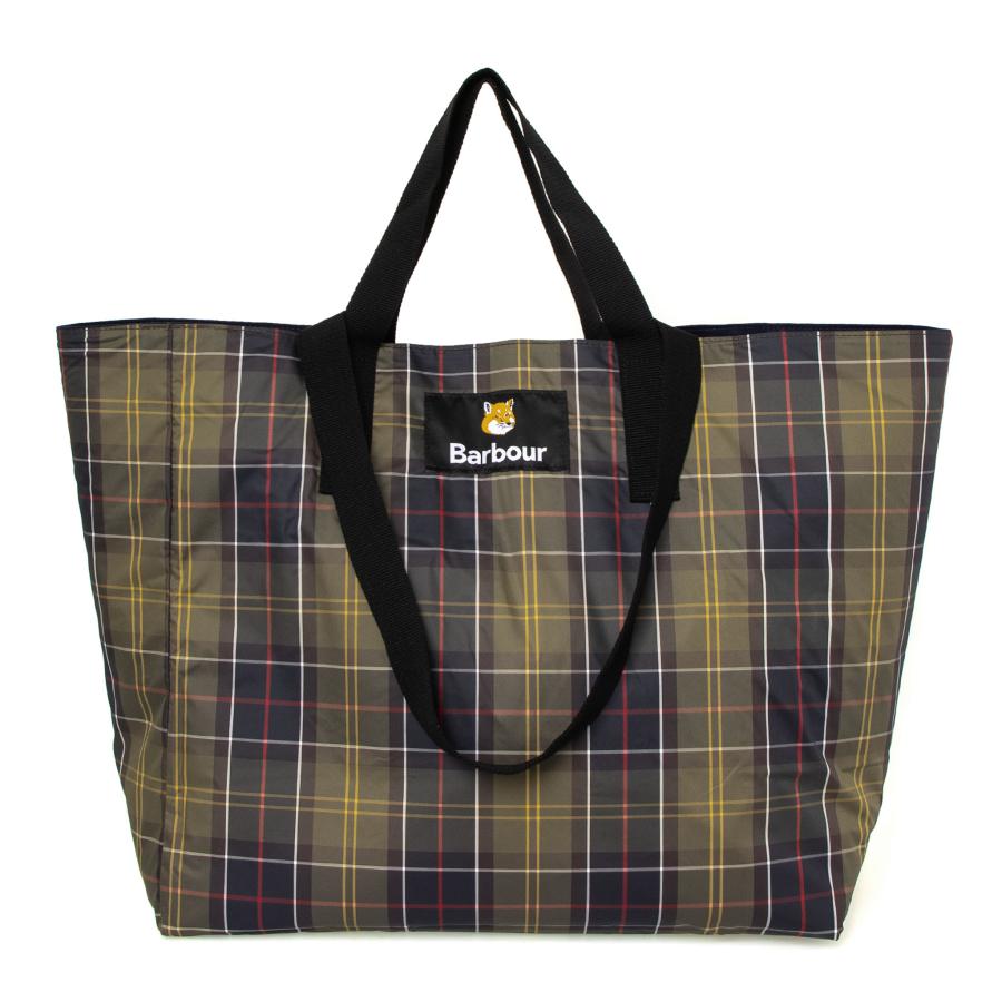 バブアー×メゾン キツネ BARBOUR × MAISON KITSUNE コラボ バッグ メンズ レディース リバーシブル トートバッグ REVERSIBLE TOTE BAG UBA0692｜chgardens｜04