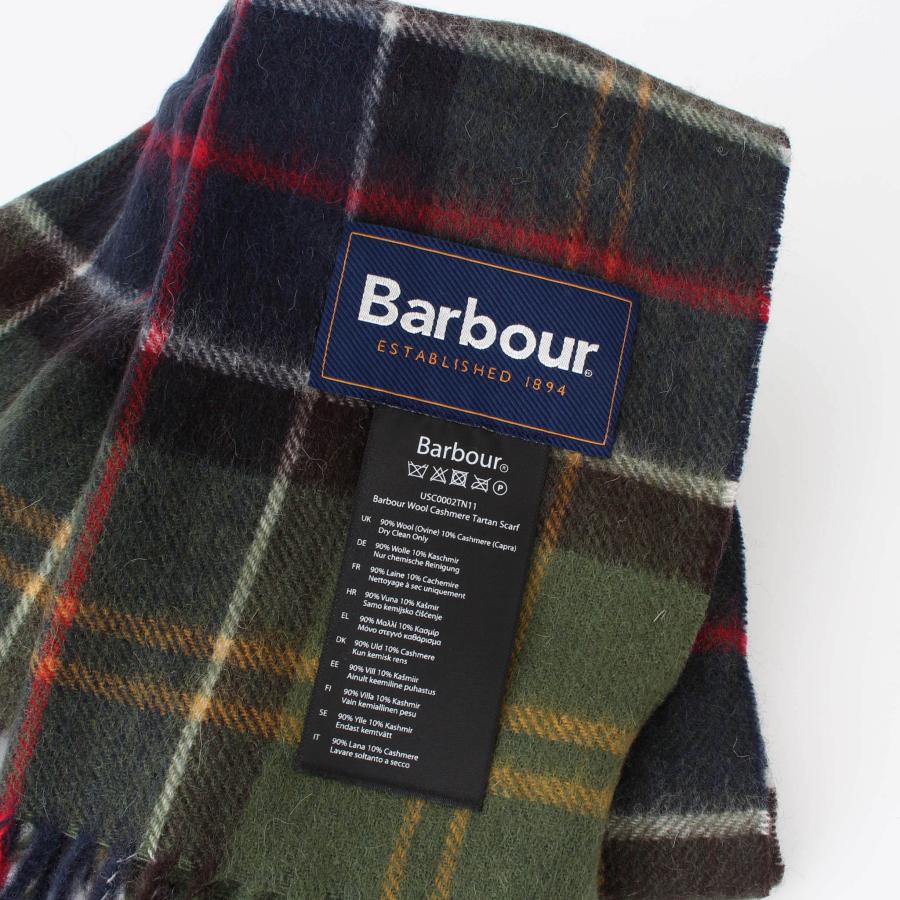 Barbour ウール カシミアタータンチェック マフラー Barbour（バブアー） マフラー WOOL CASHMERE TARTAN SCARF ウール