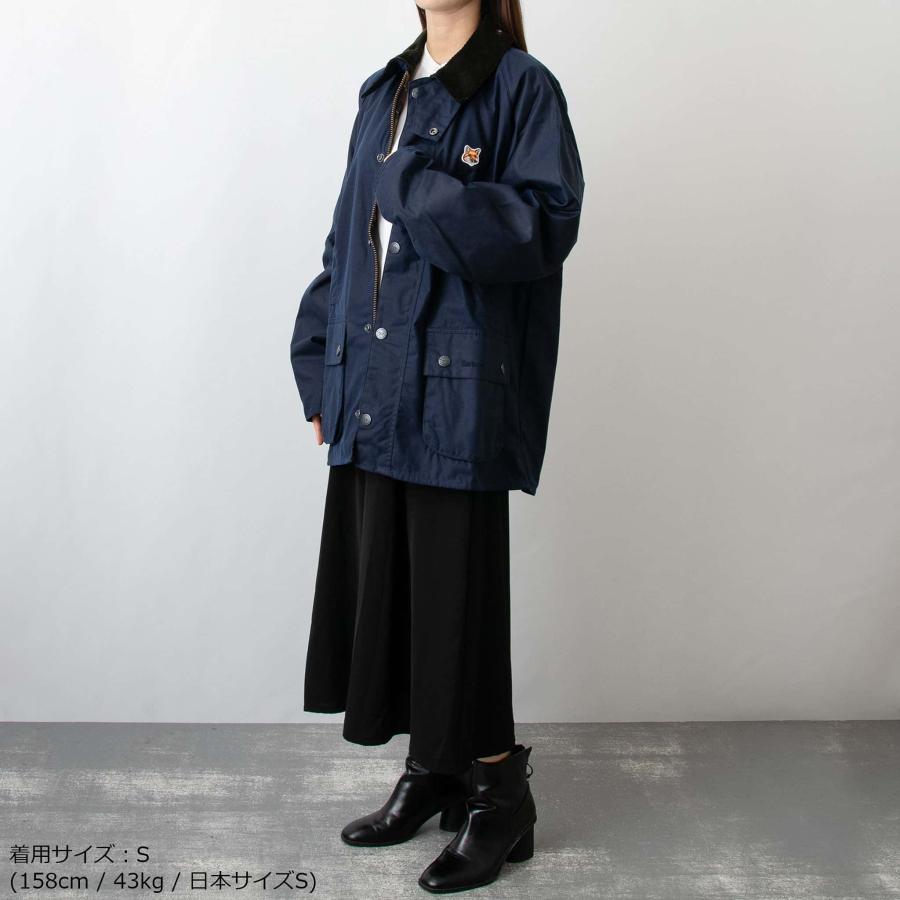 バブアー×メゾン キツネ BARBOUR × MAISON KITSUNE コラボ メンズ ジャケット BEAUFORT WAX ビューフォート フォックスロゴ ワックス コットン MWX2246｜chgardens｜02