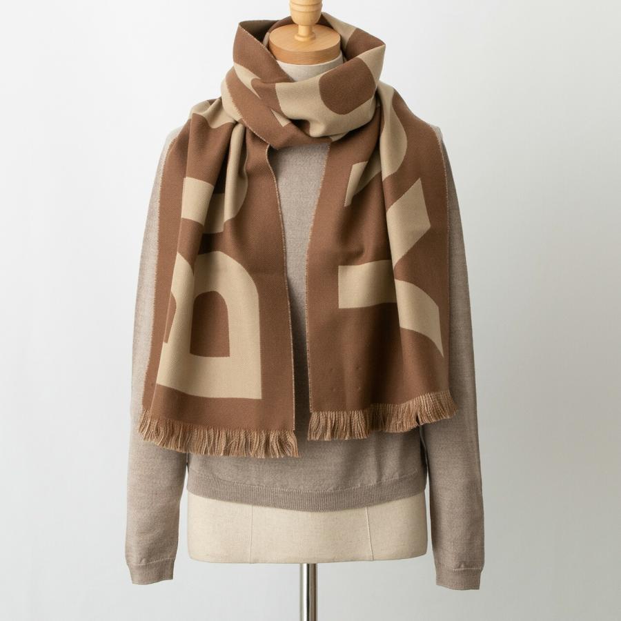 BURBERRY マフラー ロゴ ウール ジャカードスカーフ