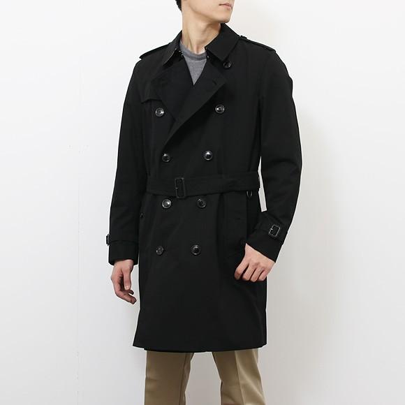 バーバリー BURBERRY メンズ トレンチコート ブラック KENSINGTON バーバリー BURBERRY メンズ トレンチコート ブラック KENSINGTON