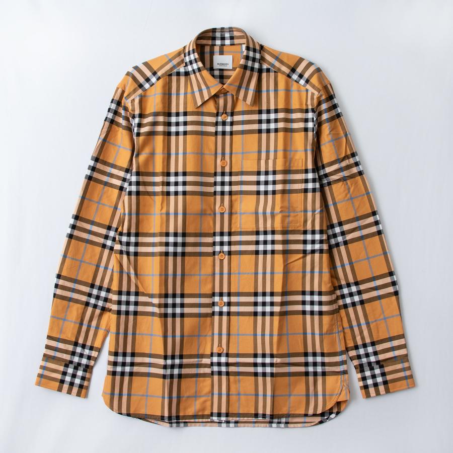 バーバリー BURBERRY メンズ 長袖シャツ CAXBRIDGE チェック コットンシャツ 80715231 145868 B6234 DUSTY  ORANGE