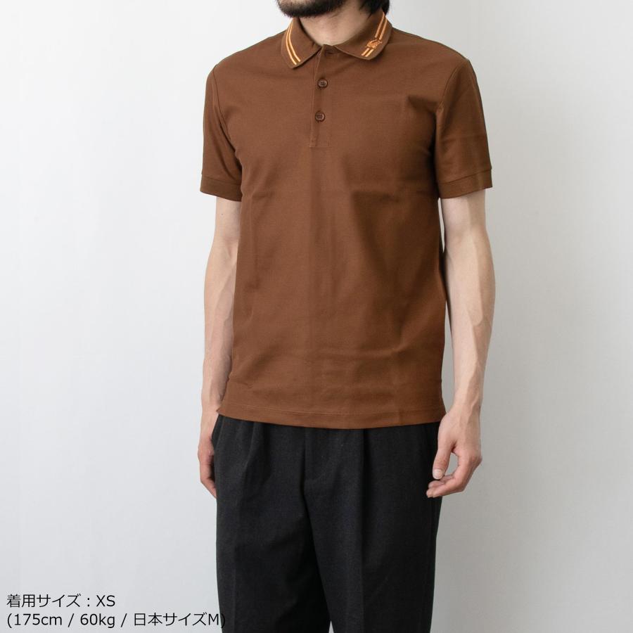 バーバリー BURBERRY メンズ 半袖ポロシャツ MANOR モノグラムモチーフ コットン ポロシャツ 80707761 121046 A8900 DARK BIRCH BROWN｜chgardens｜02