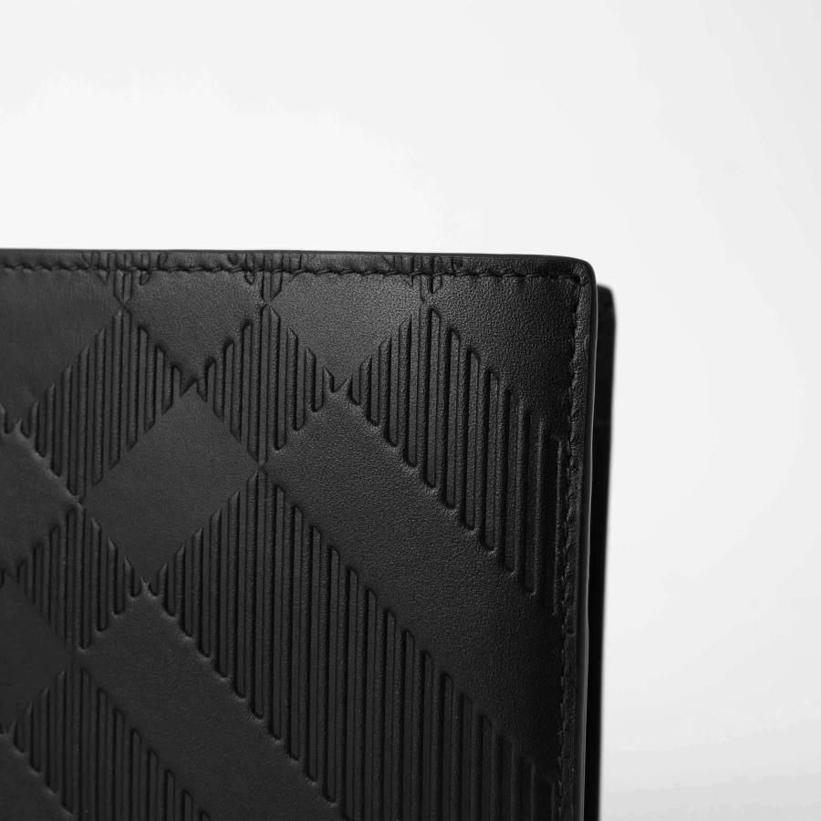 【美品】バーバリー BURBERRY 2つ折り財布 チェック ブラック グレー BURBERRY - バーバリー BURBERRY 財布 二つ折り メンズ