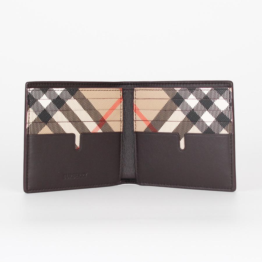 バーバリー BURBERRY 財布 二つ折り財布 REG CC BILL ポップチェック バイフォールドウォレット メンズ 81189831 8LT:166983の画像