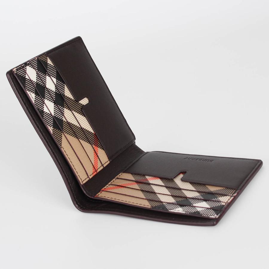バーバリー BURBERRY 財布 二つ折り財布 REG CC BILL ポップチェック バイフォールドウォレット メンズ 81189831 8LT:166983の画像