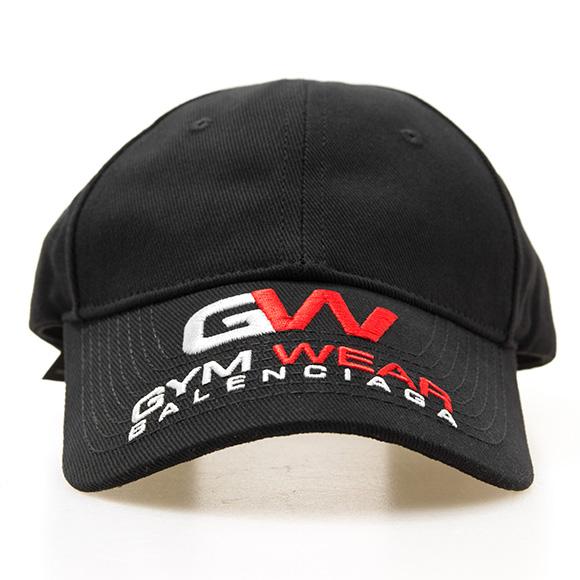 BALENCIAGA バレンシアガ 帽子 キャップ ブラック HAT GYM WEAR BALENCIAGA バレンシアガ 帽子 キャップ ブラック HAT GYM WEAR