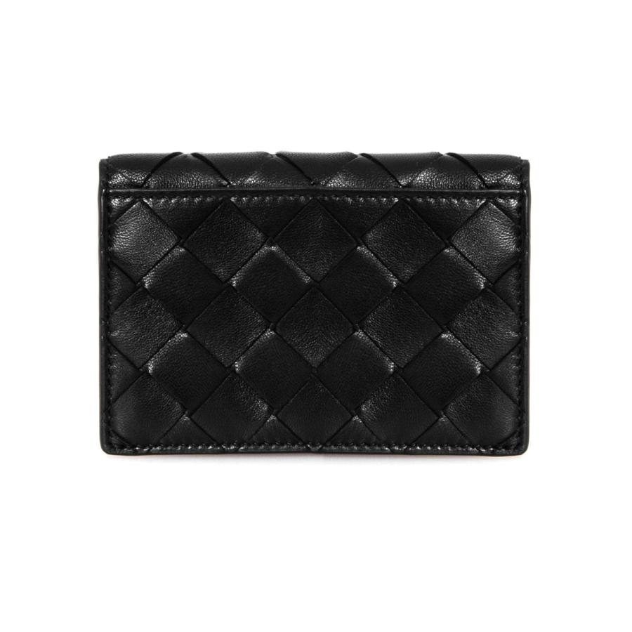 【美品】BOTTEGA VENETA　カードケース　イントレチャート　ブラック BOTTEGA VENETA ボッテガヴェネタ レディース 名刺入れ（カード