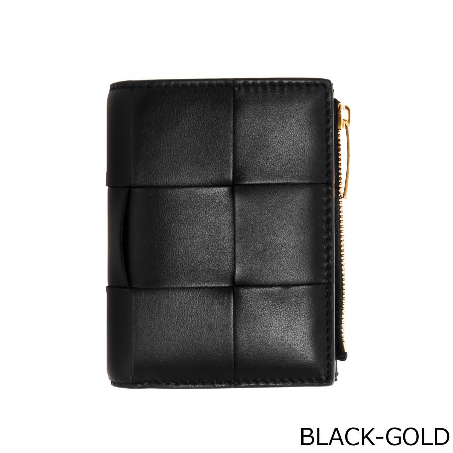 ボッテガヴェネタ BOTTEGA VENETA 財布 レディース 二つ折り財布 CASSETTE SMALL BI-FOLD ZIP WALLET  カセット 742698 VCQC4