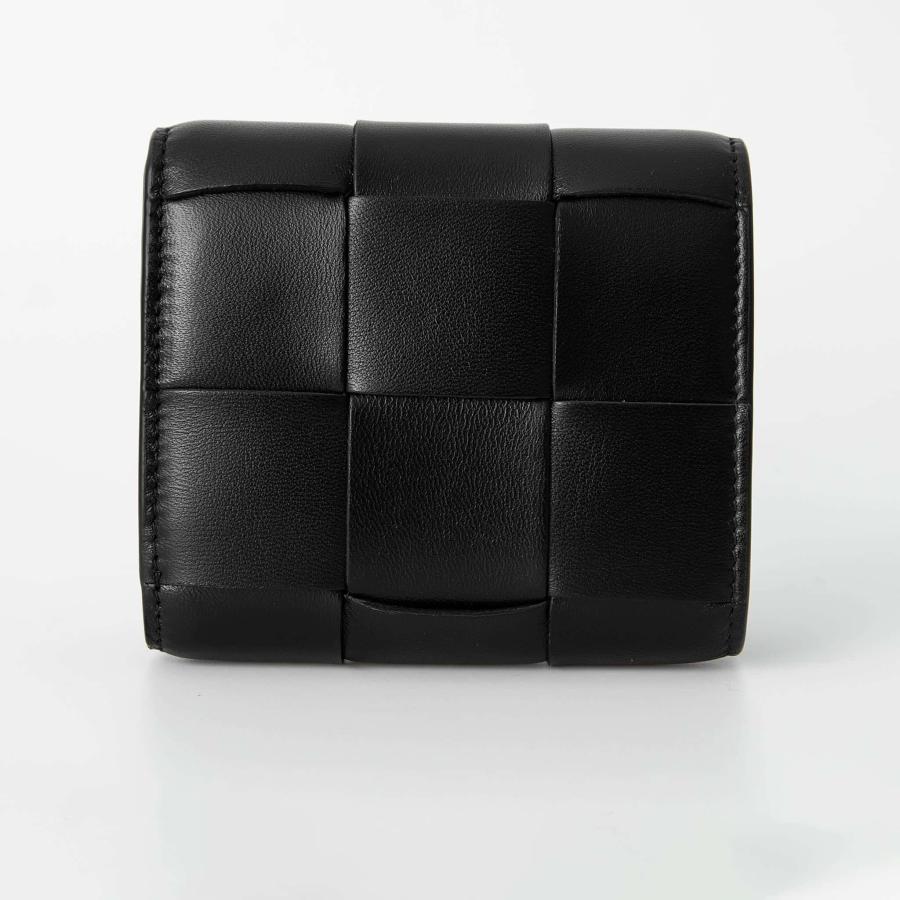 ボッテガヴェネタ BOTTEGA VENETA 財布 レディース 三つ折り財布 ブラック CASSETTE ORIGAMI COIN TRI-FOLD WALLET カセット オリガミ 785973 VCQC1 8425 BLACK｜chgardens｜02