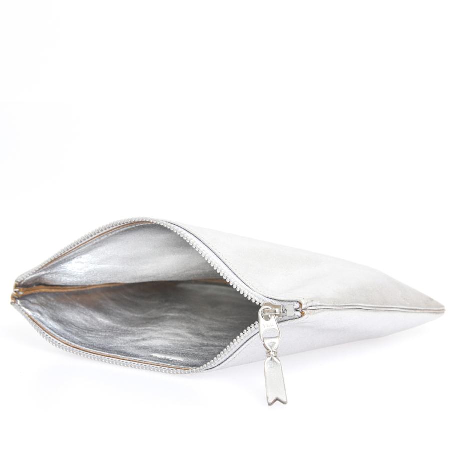 COMME des GARCONS クロコダイル風ポーチ ケース 白 chgardens_cdg-slg0161