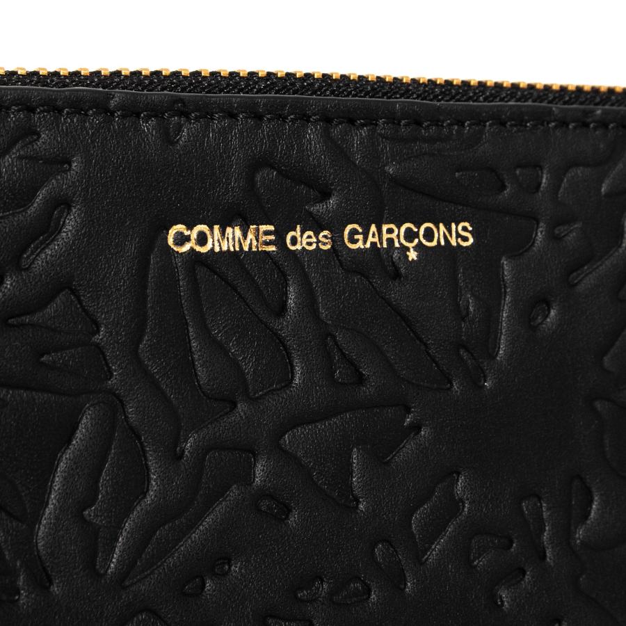 新品コムデギャルソン COMME DES GARCONS エンボスレザー ポーチ COMME des GARCONS コムデギャルソン DES ポーチ ブラック