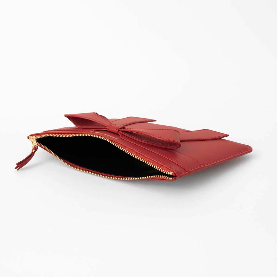 【関税送料込】COMME des GARCONS Big Bow Zip クラッチバッグ コムデギャルソン ビッグ ボウ“Big Bow”sa5100bb-赤-ポーチ型