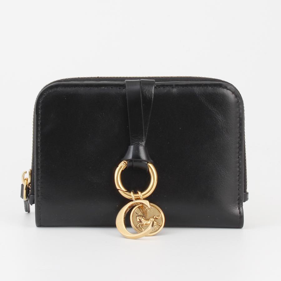 ✨未使用展示品・箱付き✨　Chloe ミニ財布　ALPHABETウォレット　黒色 Chloe（クロエ） 財布 二つ折り財布 ALPHABET COMPACT WALLET