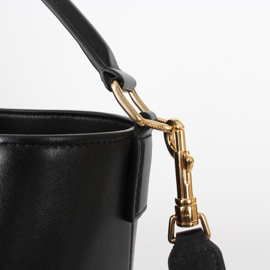 CELINE セリーヌ Louise Bucket Bag Medium ルイーズ バケット ミディアム ショルダーバッグ  ブラック CELINE（セリーヌ） ハンドバッグ Medium Bucket Louise ミディアム
