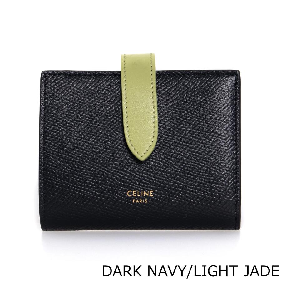 セリーヌ CELINE 財布 レディース 二つ折り財布 SMALL STRAP WALLET 10H26 3BRU｜chgardens｜02