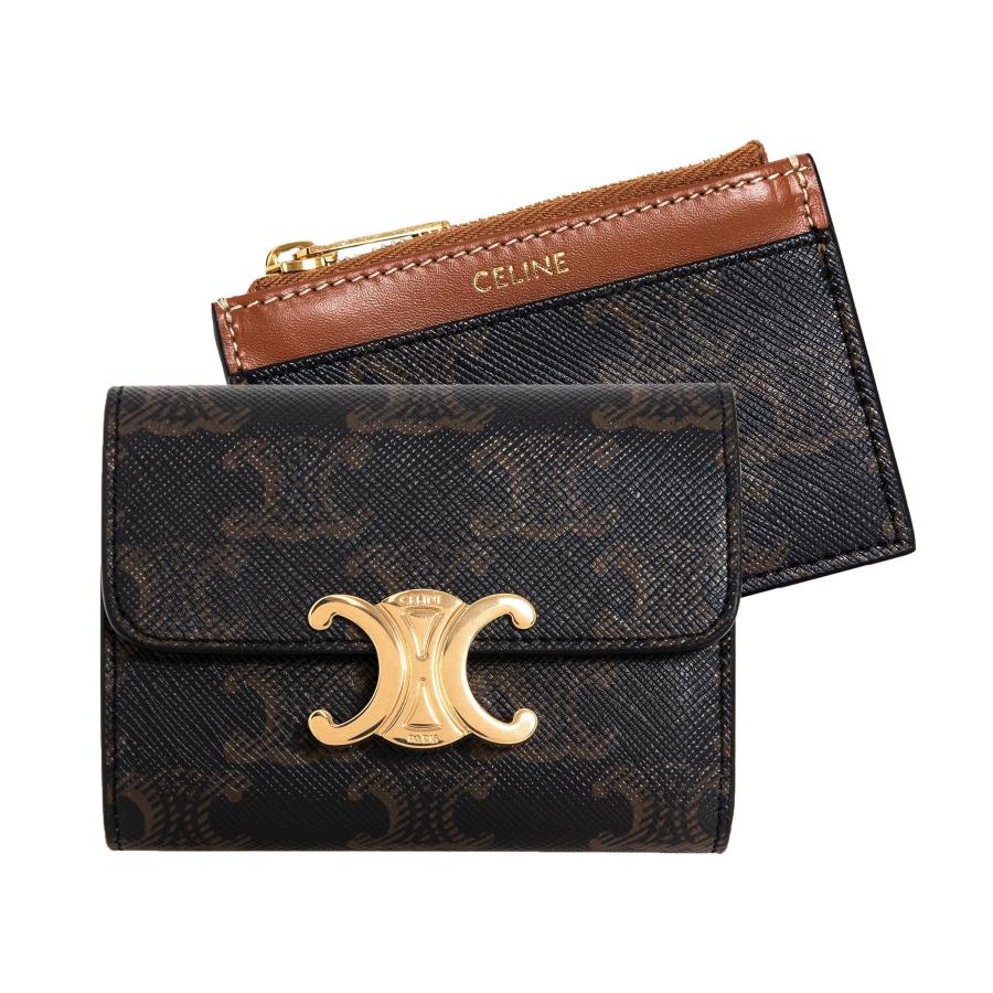 セリーヌ CELINE 財布 レディース 三つ折り財布 タンブラウン TRIOMPHE CANVAS トリオンフキャンバス COMPACT  WALLET 10I65 2DS3 04LU TAN :cln-slg0278:ChelseagardensUK - 通販 - Yahoo!ショッピング