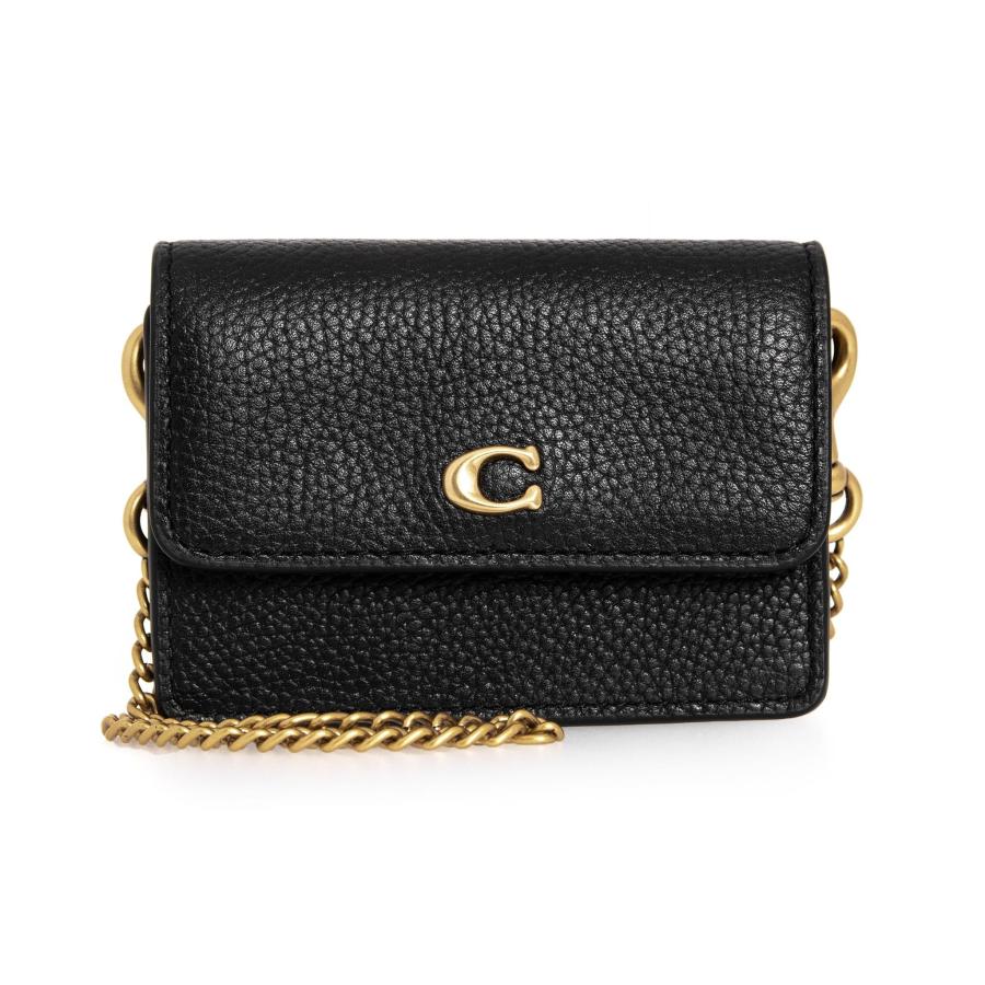 コーチ COACH レディース カードケース（ストラップ付き） ブラック HALF FLAP CARD CASE ハーフフラップ カードケース  C6718 B4/BK BLACK : coa-slg0056 : ChelseagardensUK - 通販 - Yahoo!ショッピング