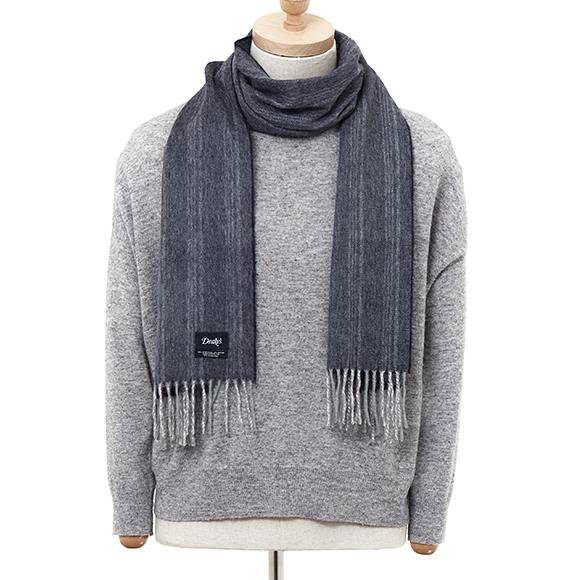 DRAKE'S ドレイクス メンズ マフラー LAMORA CHALK STRIPE SCALF DRAKE'S ドレイクス メンズ マフラー LAMORA CHALK STRIPE SCALF