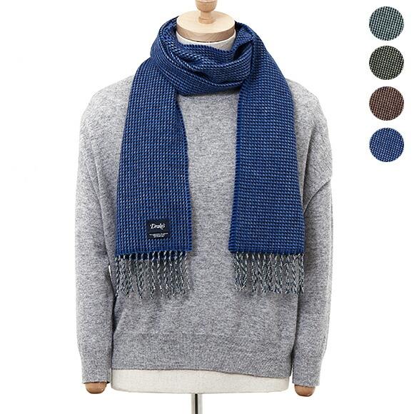 DRAKE'S ドレイクス メンズ マフラー LAMORA SMALL TWEED SCALF DRAKE'S ドレイクス メンズ マフラー LAMORA SMALL TWEED SCALF