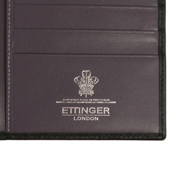 ETTINGER エッティンガー 財布 長財布 ブラック/パープル COAT WALLET