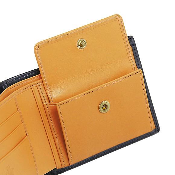 エッティンガー ETTINGER 財布 二つ折り財布 ネイビー ブライドルレザー BILLFOLD WITH 3 C/C ＆ COIN PURSE メンズ BH141J NAVY BRIDLE HIDE COLLECTIONの画像