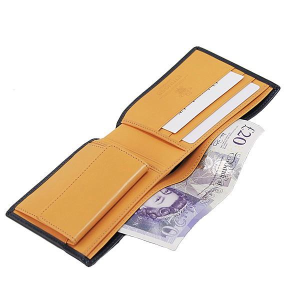 エッティンガー ETTINGER 財布 二つ折り財布 ネイビー ブライドルレザー BILLFOLD WITH 3 C/C ＆ COIN PURSE メンズ BH141J NAVY BRIDLE HIDE COLLECTIONの画像