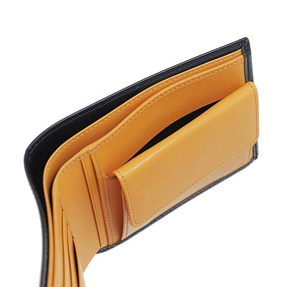 エッティンガー ETTINGER 財布 二つ折り財布 ネイビー ブライドルレザー BILLFOLD WITH 3 C/C ＆ COIN PURSE メンズ BH141J NAVY BRIDLE HIDE COLLECTIONの画像