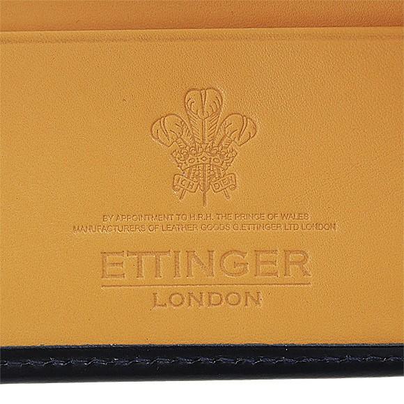 エッティンガー ETTINGER 財布 二つ折り財布 ネイビー ブライドルレザー BILLFOLD WITH 3 C/C ＆ COIN PURSE メンズ BH141J NAVY BRIDLE HIDE COLLECTIONの画像