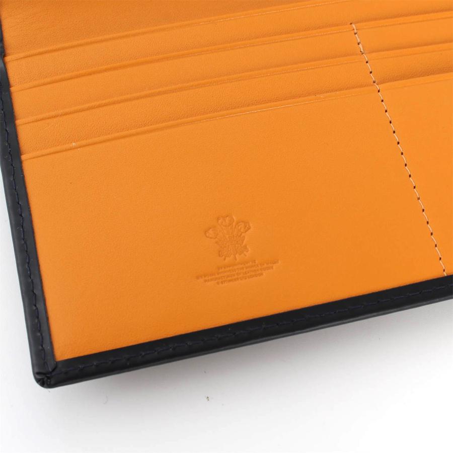 エッティンガー ETTINGER 財布 長財布 ネイビー ブライドルレザー LONG WALLET WITH ZIPPED POCKET メンズ BH953AEJR NAVY BRIDLE HIDE COLLECTIONの画像