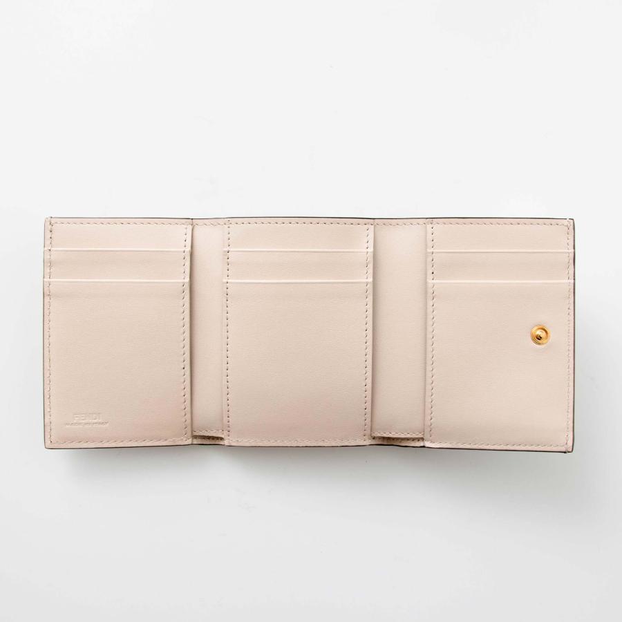 美品 FENDI FFダイヤモンド 三つ折り 財布 ピンク ゴールド バイカラー FENDI（フェンディ） 並行輸入 3つ折り財布 FENDI FFダイヤモンド