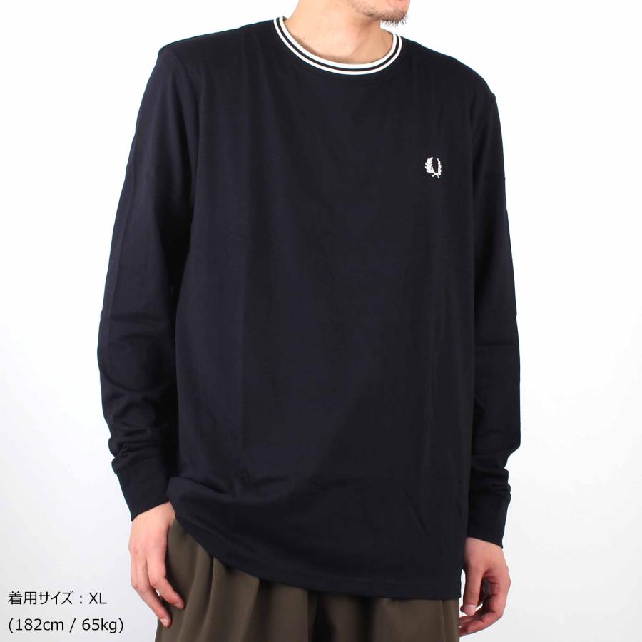 FRED PERRY クルーネック長袖Tシャツ FRED PERRY（フレッドペリー） クルーネック長袖Tシャツ LONG SLEEVE