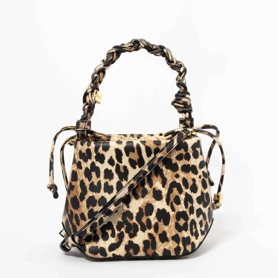 GANNI ガニー バッグ 2WAYハンド/ショルダーバッグ レオパード GANNI ガニー バッグ 2WAYハンド/ショルダーバッグ レオパード