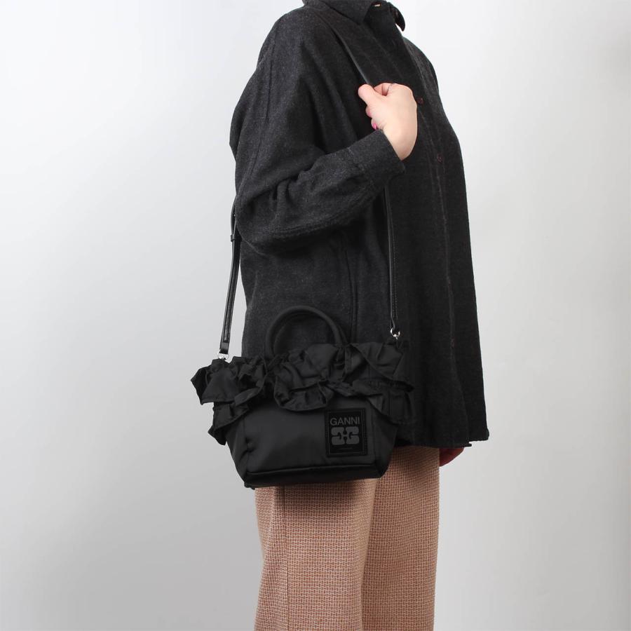 ガニー GANNI バッグ 2WAYハンド/ショルダーバッグ MINI RUFFLE TOTE レディース A7187の画像