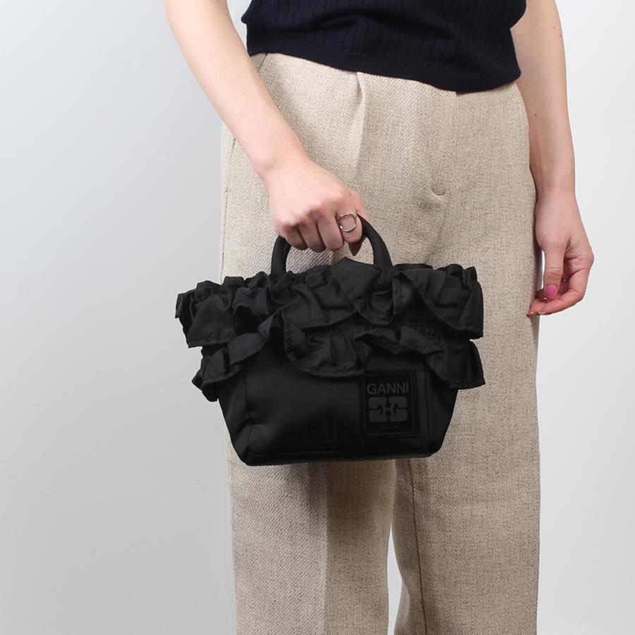 ガニー GANNI バッグ 2WAYハンド/ショルダーバッグ MINI RUFFLE TOTE レディース A7187の画像
